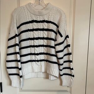 Abercrombie Kids Black and White Striped Sweater